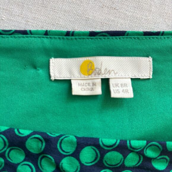 Boden Nellie Long Sleeve Green Jersey Dress Size 4R - Picture 3 of 9